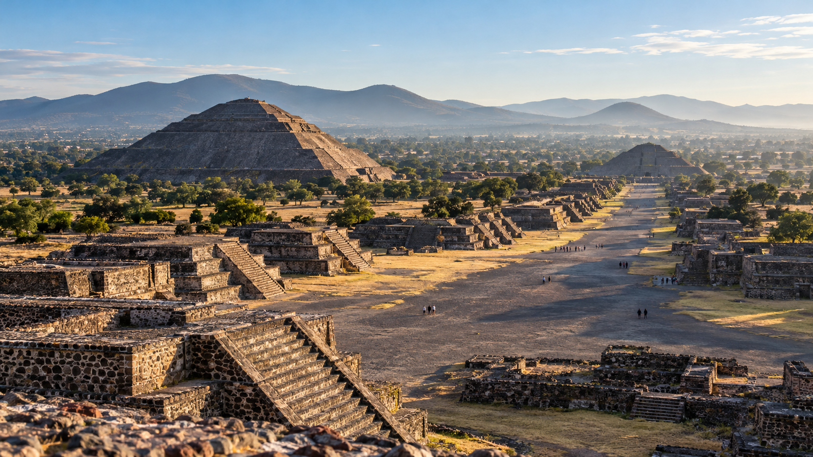 Vestigio arqueológico en un sitio patrimonial, imagen para una guía de visita a Teotihuacán
